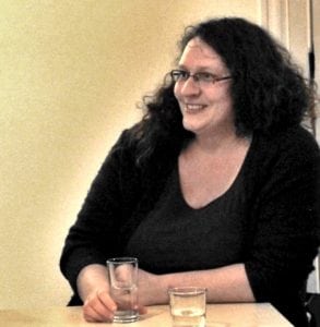 Christina Grätz beim ersten Unternehmergespräch im Lausitz Lab