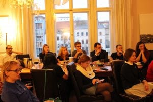 Die Journalistengruppe aus Weißrussland