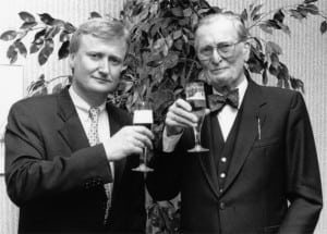 Dietrich Alberts, Geschäftsführer der Gust. Alberts GmbH mit seinem Vater